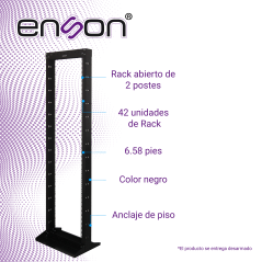 Rack vertical de 2 postes 42U ancho de 19" 2 postes ENSON ENS-RACK244