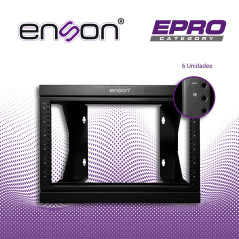 Rack de pared 6UR para equipos de 19" 6UR profundidad ajustable capacidad de carga 35KG ENSON ENS-RKGO6U