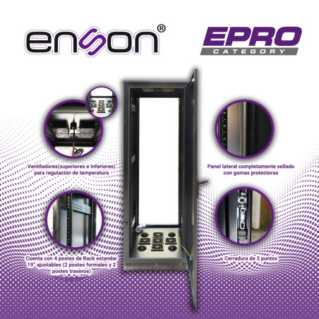 Gabinete de exterior 42UR 42UR para exterior IP55 ENSON ENS-RGBO42U8