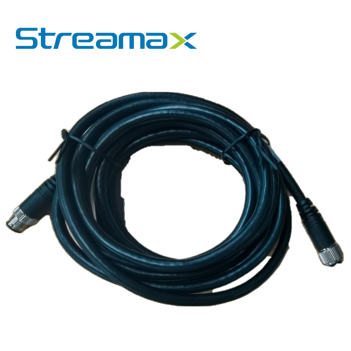 CABLE EXTENSOR M12 DE 12 PINES STREAMAX MC46-8M / UN EXTREMO CONECTOR MACHO M12 DE 12 PINES (TIPO A) Y OTRO EXTREMO CONECTOR HEM