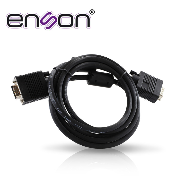 Cable de video VGA 1.8 metros macho-macho 1080p ENSON ENS-VGACB2 1.8MT Cable de video VGA 1.8 metros macho-macho 1080p ENSON ENS-VGACB2 1.8MT