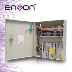 Fuente de poder tipo caja 12VDC 10Ampers 18 salidas ENSON PSB-1218