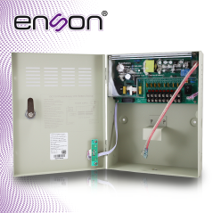 Fuente de poder tipo caja 12VDC 10A 18 salidas ENSON PSB-1218BACKUP