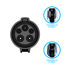 Adaptador de carga EV Tipo 1 a Tesla Conector Tipo 1 a Tesla Corriente máxima 32 A Voltaje 250V ALTER T1-TESLA