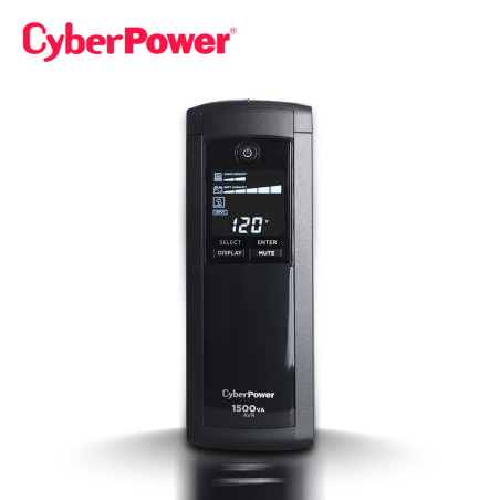 UPS torre monofásico 1500 VA 900 W línea interactiva CYBERPOWER CP1500AVRLCDa