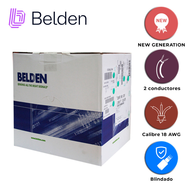 Cable de audio comercial y de seguridad Riser-CMR Riser-CMR 2 conductores 18 AWG BELDEN 5300FE 008U1000 Cable de audio comercial y de seguridad Riser-CMR Riser-CMR 2 conductores 18 AWG BELDEN 5300FE 008U1000