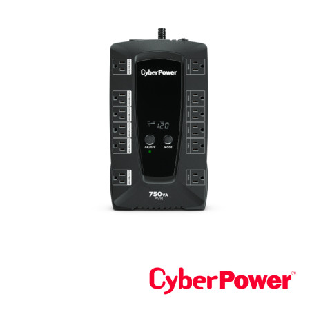 No-Breaks/UPS 750VA/450W 6 contactos con respaldo Regulación Automática de Voltaje AVR CYBERPOWER AVRG750LCD