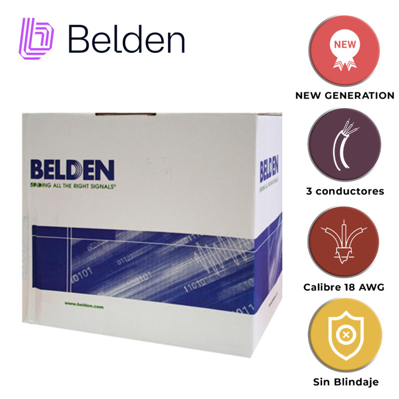 CABLE DE SEGURIDAD Y SONIDO BELDEN 5301UE 008U1000 / INTERIOR / GRIS / 3 CONDUCTORES / 18 AWG / MULTIFILAR / FORRO PVC / CMR / E