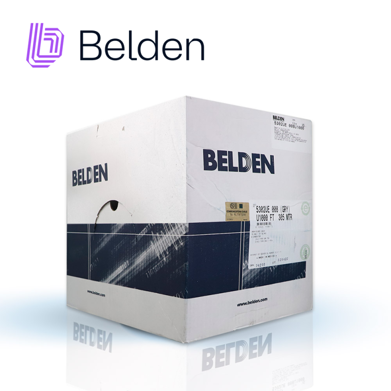 CABLE DE SEGURIDAD Y SONIDO BELDEN 5302UE 008U1000 / INTERIOR / GRIS / 4 CONDUCTORES / 18 AWG / MULTIFILAR / FORRO PVC / CMR / E
