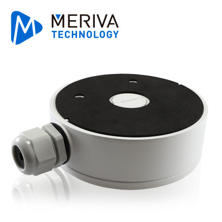 Caja de conexiones redonda para cámara redonda metálica montaje en pared o techo MERIVA TECHNOLOGY MVA-JB0302