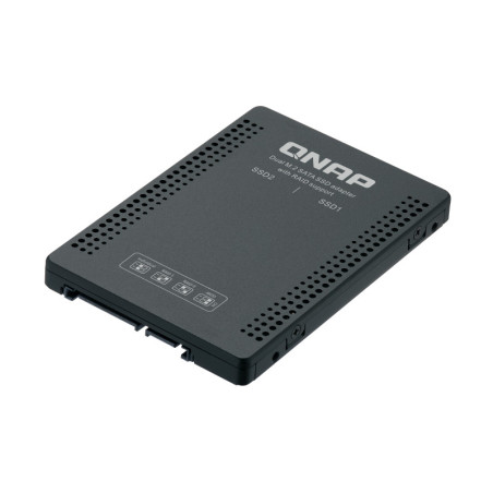 QNAP QDA-A2MAR caja para disco duro externo Carcasa para SSD Negro M.2