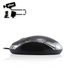 Mouse cableado óptico Cableado Óptico USB MARCAS VARIAS MOUSE NEGRO-TRANSPARENTE