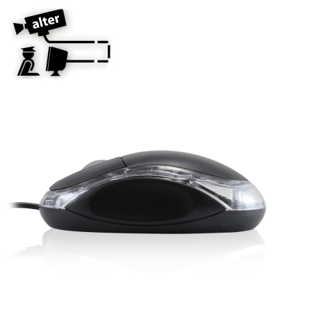 Mouse cableado óptico Cableado Óptico USB MARCAS VARIAS MOUSE NEGRO-TRANSPARENTE