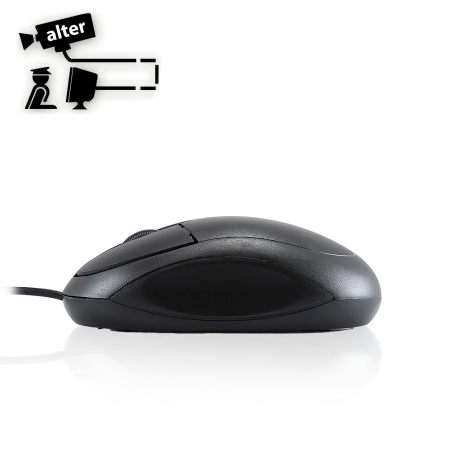 Mouse negro alámbrico óptico alámbrico óptico ergonómico MARCAS VARIAS MOUSE NEGRO