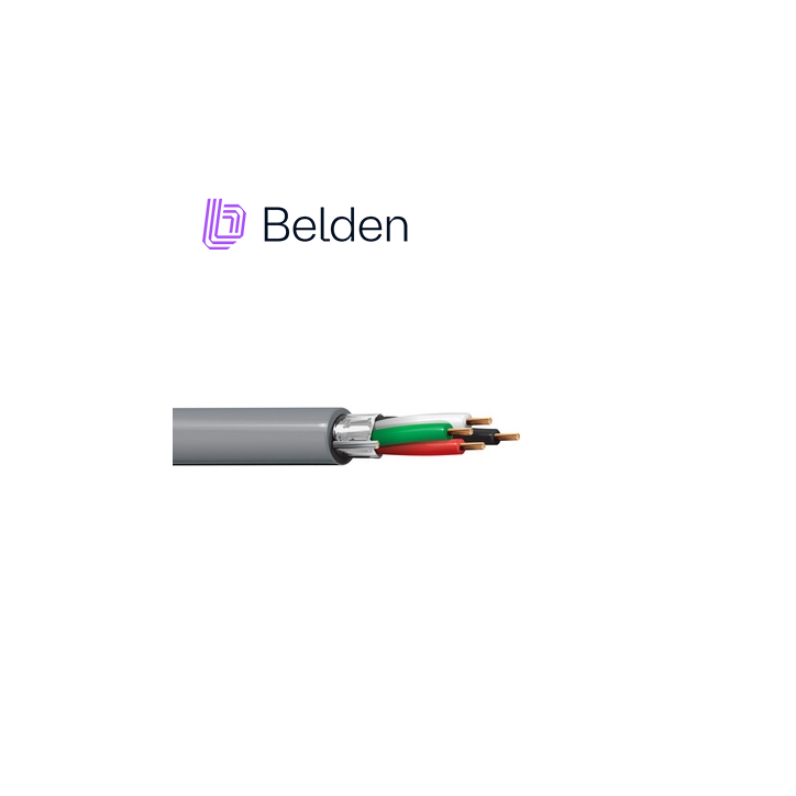 Cable de seguridad y sonido blindado Blindado 4 conductores 16 AWG BELDEN 5202FE 0081000