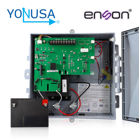 Kit energizador para cerco distancia máxima 2500 metros lineales respaldo de hasta 2 días YONUSA EY NG 12000 1 +BT412