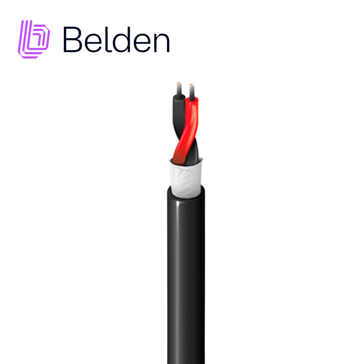 Cable de seguridad y sonido 2 conductores 22 AWG Multifilar BELDEN 5500U1 0101000