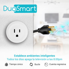 Contacto eléctrico de sobreponer WiFi WiFi 2.4 GHz Función ON/OFF Mide consumo DUOSMART B30