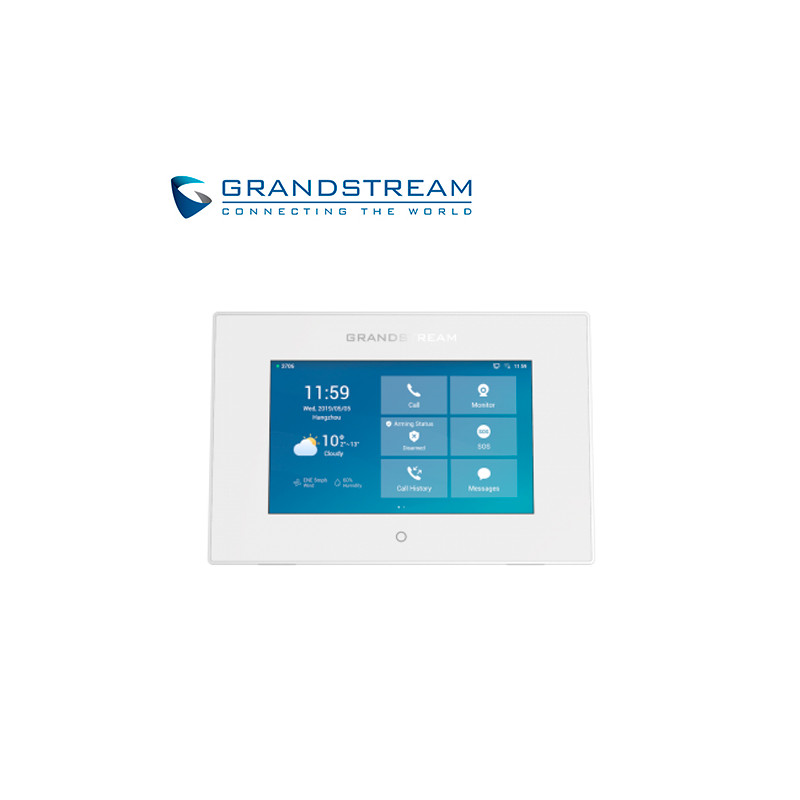 PANTALLA TACTIL INTERCOM PANEL CONTROL GRANDSTREAM GSC3570 / 7 PULGADAS / 4 CUENTAS SIP / WIFI DOBLE BANDA 802.11 AC / 2 PUERTOS