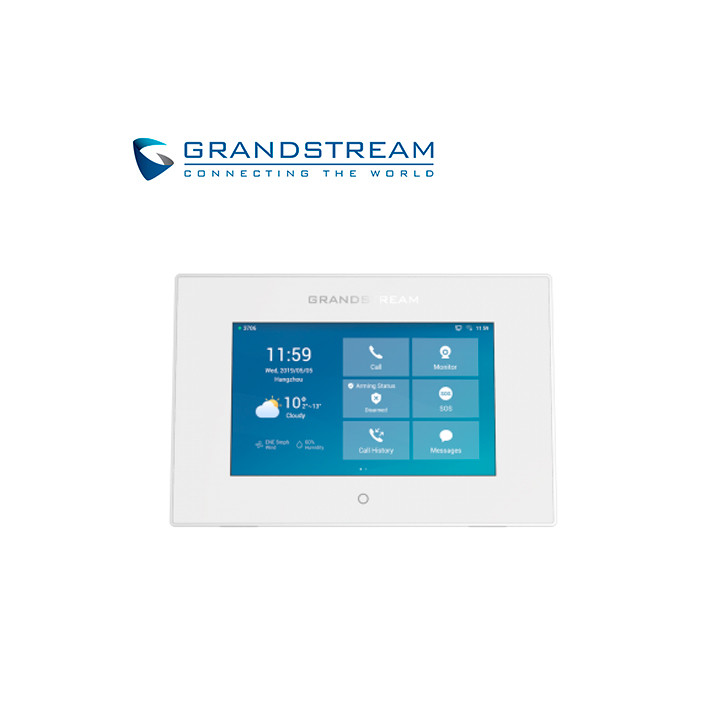 PANTALLA TACTIL INTERCOM PANEL CONTROL GRANDSTREAM GSC3570 / 7 PULGADAS / 4 CUENTAS SIP / WIFI DOBLE BANDA 802.11 AC / 2 PUERTOS