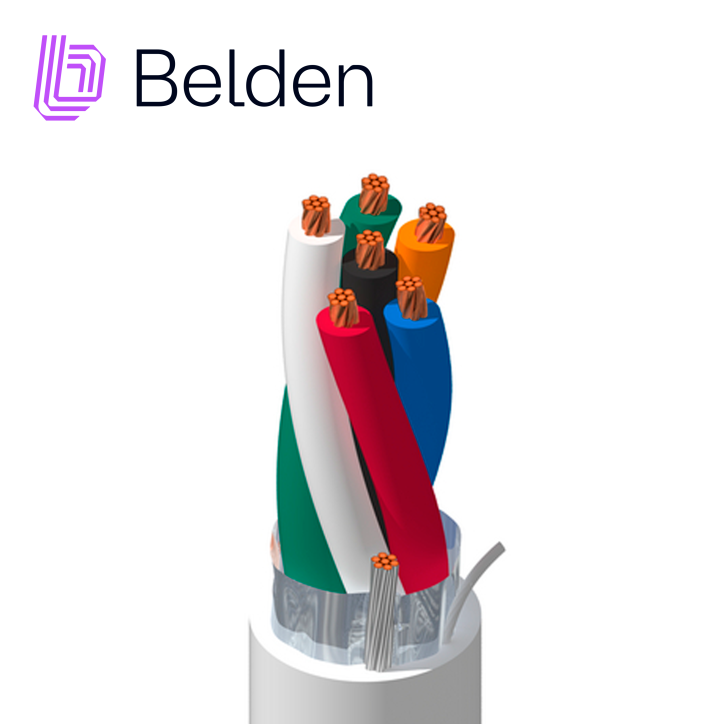 Cable de audio y seguridad blindado Riser-CMR Blindado 6 conductores 18 AWG BELDEN 5304FE 0081000
