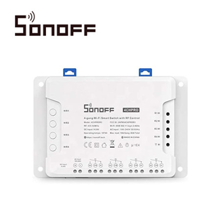Interruptor inteligente de 4 canales 4 canales contactos NC/NO WiFi 2.4 GHz SONOFF SONOFF 4CH PRO R3