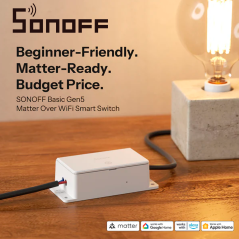 Interruptor On/Off Inalámbrico Matter WiFi SONOFF BASIC-1GS
