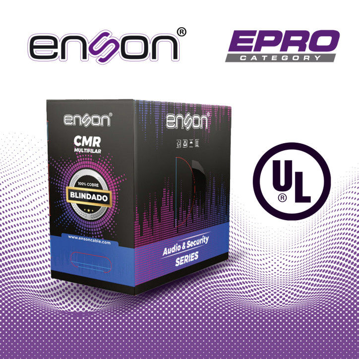 Cable para audio y seguridad 4 conductores Calibre 18 AWG Tipo multifilar ENSON EPRO-5302F
