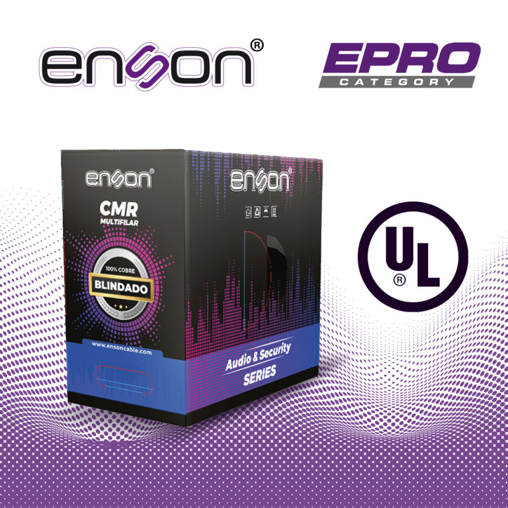 Cable de audio y seguridad 2 conductores Calibre 18 AWG Tipo multifilar ENSON EPRO-5300F