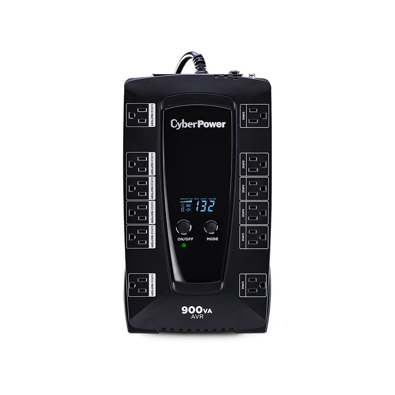 CyberPower AVRG900LCD sistema de alimentación ininterrumpida (UPS) Línea interactiva 0.9 kVA 480 W 12 salidas AC