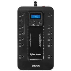 CyberPower EC850LCD sistema de alimentación ininterrumpida (UPS) Línea interactiva 0.85 kVA 510 W 12 salidas AC