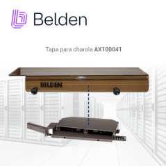 Tapa para charola de fibra Tapa para charola Una unidad de rack Incluye etiqueta de identificación BELDEN AX100045