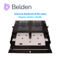 Charola de Fibra Óptica 1UR Capacidad para 2 frames o cassettes adaptadores ECX Uso Interior BELDEN ECX-01U