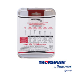 Taquete para concreto para muros y techos de concreto doble expansión cuello antifundido THORSMAN 3701-02000
