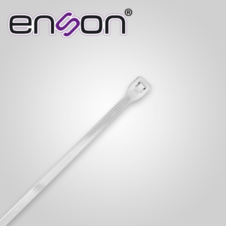 Cincho de nylon Material Nylon 66 Ancho 4.8 mm Largo 190 mm ENSON ENS-CH190W