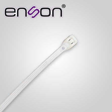 Cincho de nylon Ancho 4.8 mm Largo 360 mm Resistencia de tensión 22 Kgs ENSON ENS-CH360W