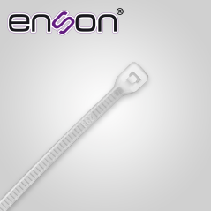Cincho de nylon Ancho 2.5 mm Largo 100 mm Resistencia de tensión 8 Kgs ENSON ENS-CH100W