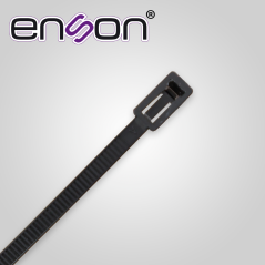 Cincho de nylon reutilizable Resistencia de tensión 18 Kgs Largo 200 mm Ancho 4.8 mm ENSON ENS-CHR200