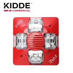 Sirena estrob para exterior señalización 15-30 CD NEMA 4X IP 67 listado UL KIDDE EWGAVRF