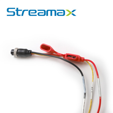 Cable de alimentación para MDVR Conector DIN 9 pines Fusibles de protección Diseñado para STREAMAX - MERIVA MDVR-SOURCE