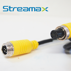 Cable pre-ponchado DIN de aviación 6 pines 6 pines 7 metros transmite audio video y energía STREAMAX - MERIVA MCBIP70