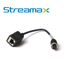 Cable convertidor DIN de aviación 6 pines a RJ45 conector DIN de aviación 6 pines RJ45 largo 15 cm STREAMAX - MERIVA MVA-AVRJ45