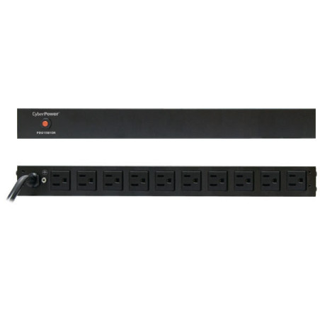 CyberPower PDU15B10R unidad de distribución de energía (PDUs) 10 salidas AC 1U Negro