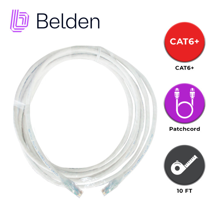 Patch cord UTP Category 6 UTP Category 6 10 pies 3 m 24 AWG sólido BELDEN C601109010
