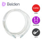 PATCH CORD UTP CAT6+ BELDEN C601109010 / INTERIOR / BLANCO / 4 PARES / 24 AWG / FORRO PVC / CMR / 10 PIES 3 METROS