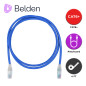 PATCH CORD UTP CAT6+ BELDEN C601106004 / INTERIOR / AZUL / 4 PARES / 24 AWG / FORRO PVC / CMR / 4 PIES 1.2 METROS