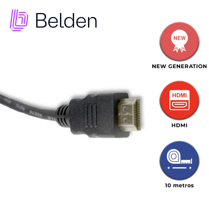 Cable HDMI High Speed Compatible con Ethernet 10 metros BELDEN HDE010MB Cable HDMI High Speed Compatible con Ethernet 10 metros BELDEN HDE010MB