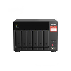 NAS QNAP TS-673A-8G-US / PROCESADOR AMD RYZEN V1500B / MEMORIA RAM 8GB / 6 BAHIAS FRONTALES SATA 3.5 PULGADAS Y 2.5 PULGADAS / 2