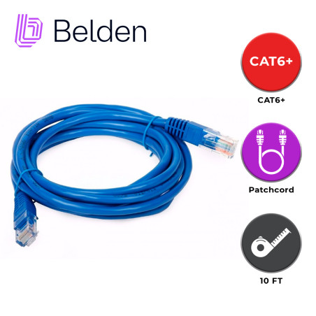 Patchcord UTP Cat6 Belden C601106010 3 m Azul