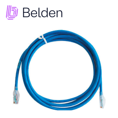 PATCH CORD DIAMETRO REDUCIDO UTP CAT6A BELEDN CAD1106002 / INTERIOR / AZUL / 4 PARES / 28 AWG / FORRO PVC / CMR / 2 PIES 0.6 MET